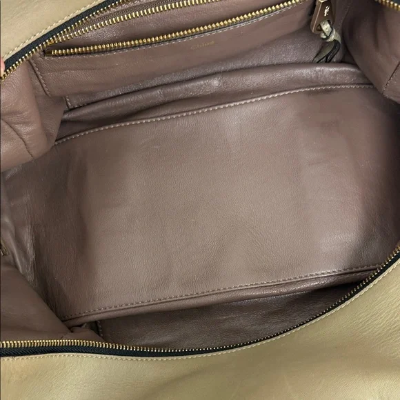 Chloe Taupe Leather Satchel